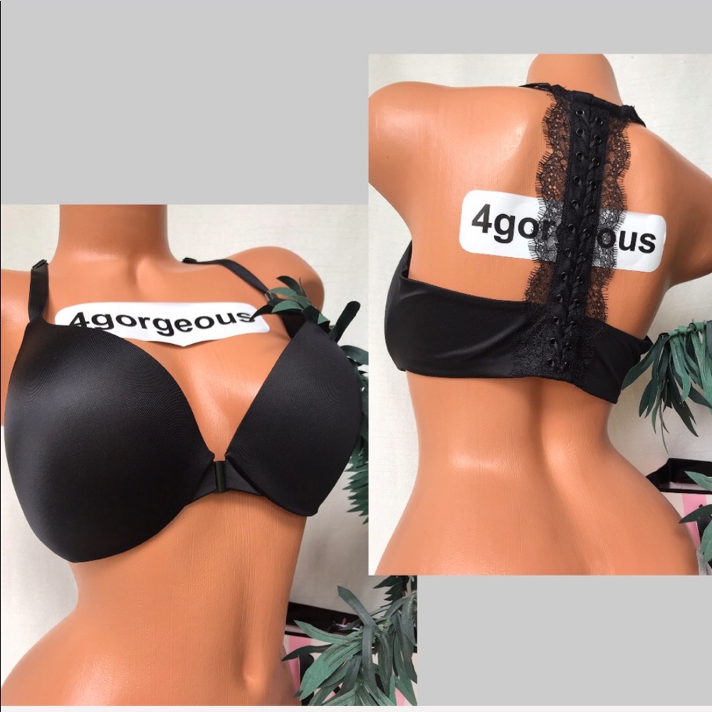 VS 34dd,32 RACERBACK SO OBSESSED BLACK PUSH UP BRA